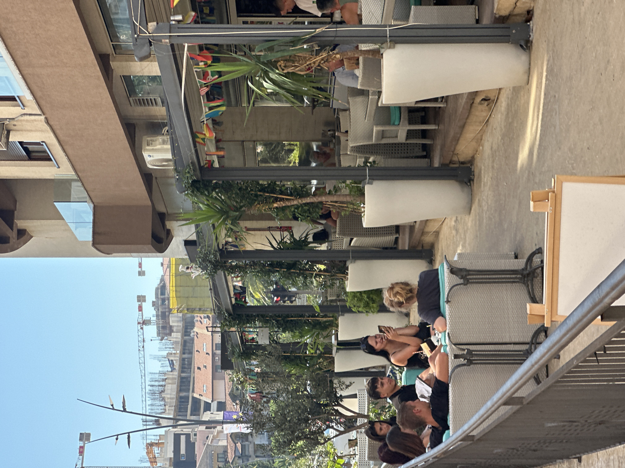 Sunny afternoon streets and scenery around Budva, Montenegro