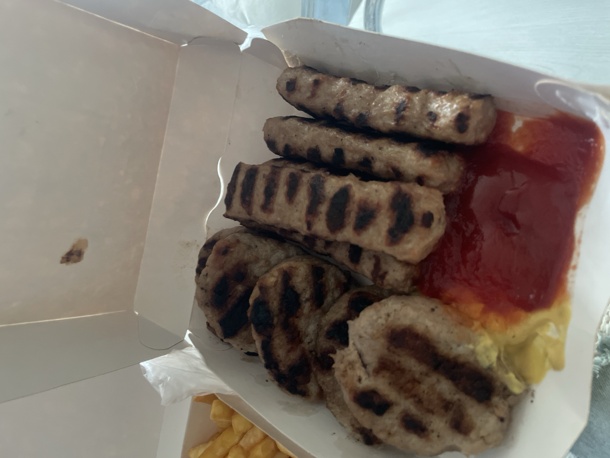 Takeaway meal documented in Sofia dining moment