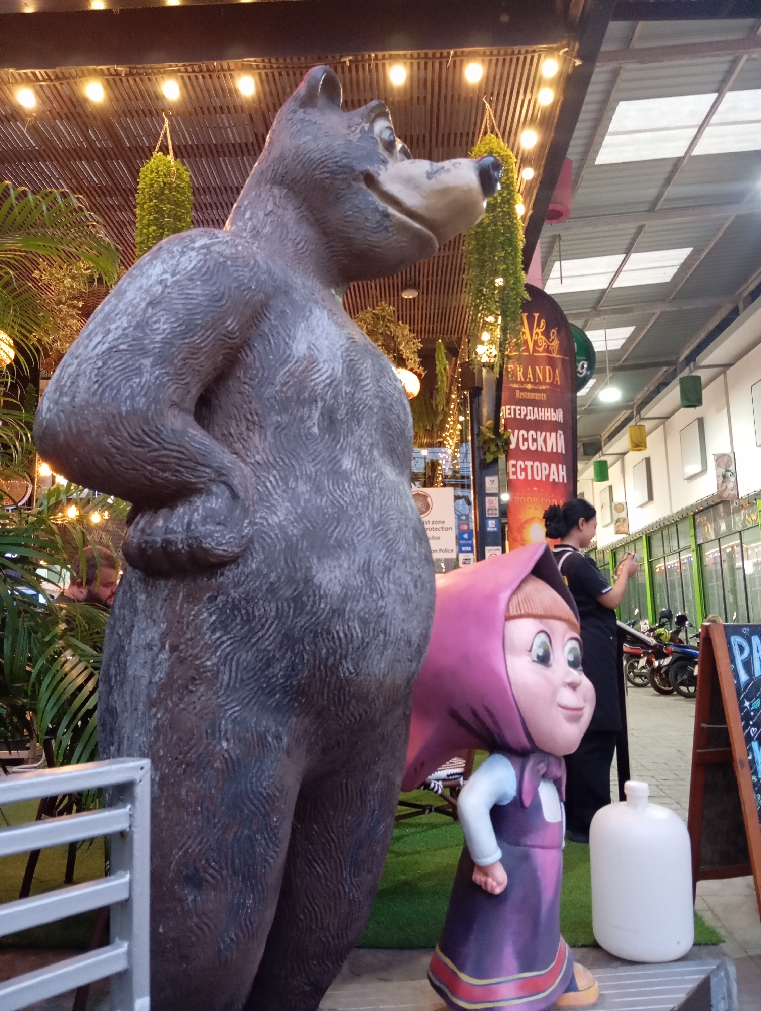 Karon's tourist strip at night: markets, currency exchanges, and street life