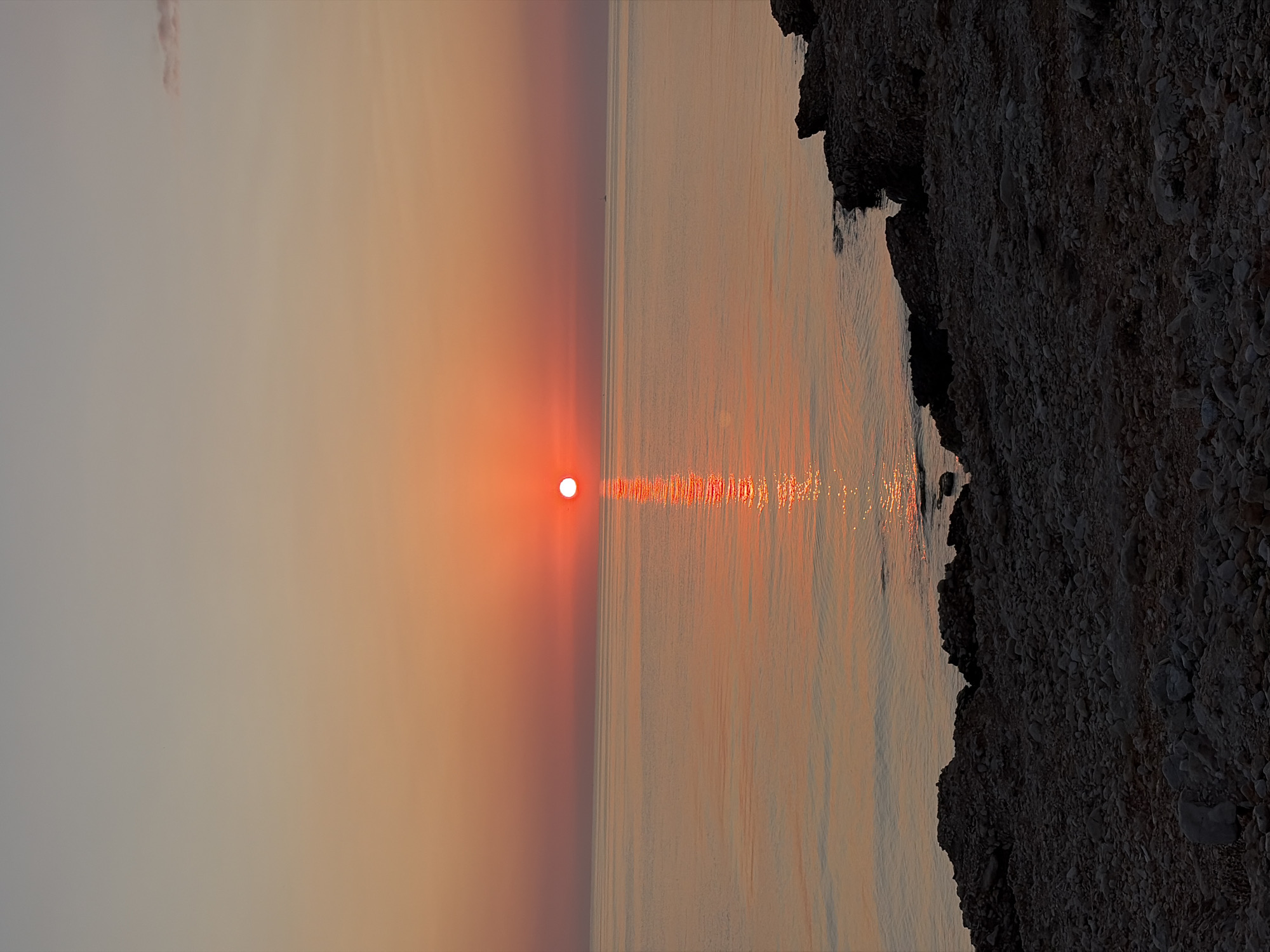 Quiet Mediterranean sunset from the Dénia shore