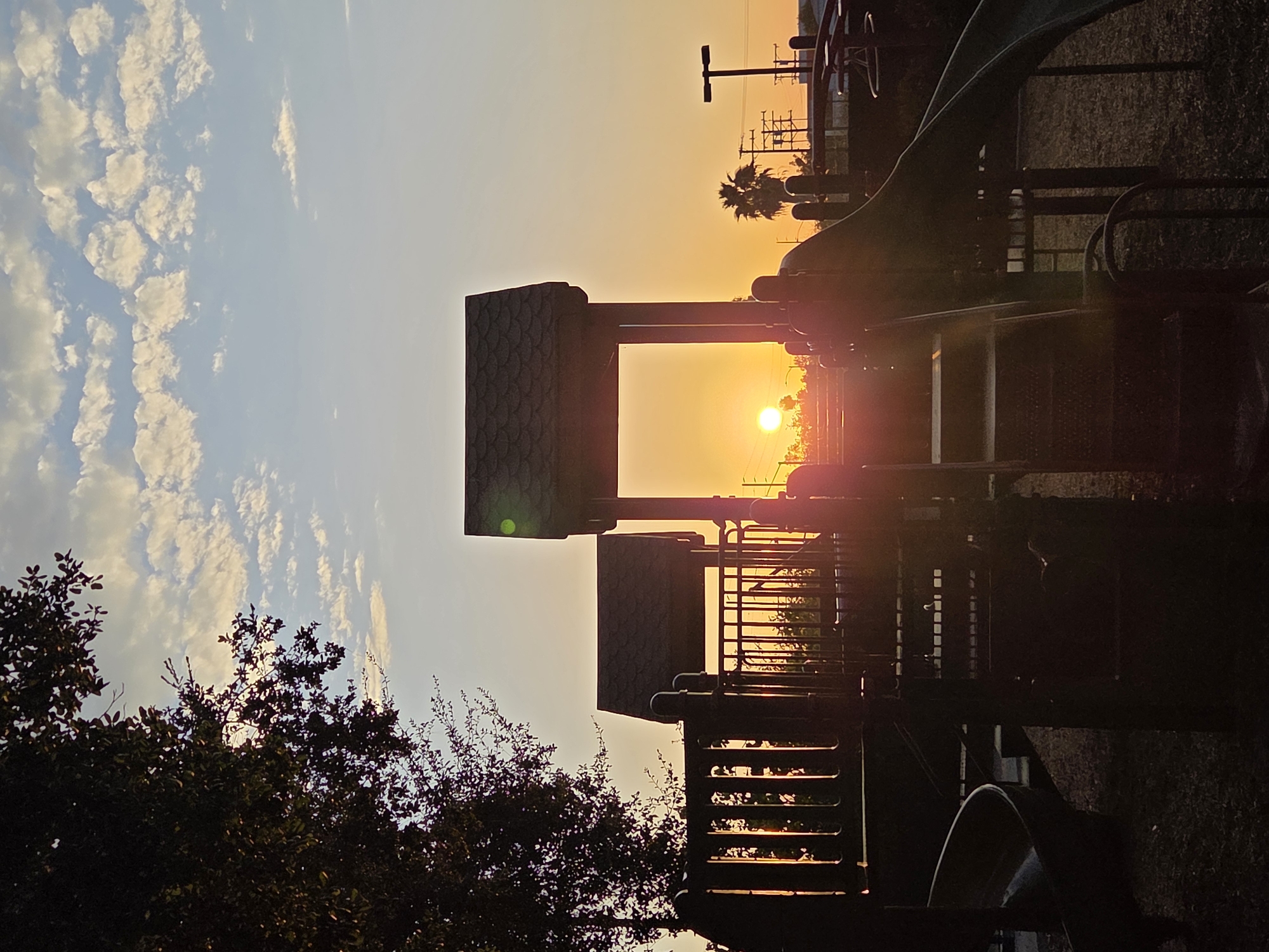 Sunset at a Glendale playground, golden hour in full effect