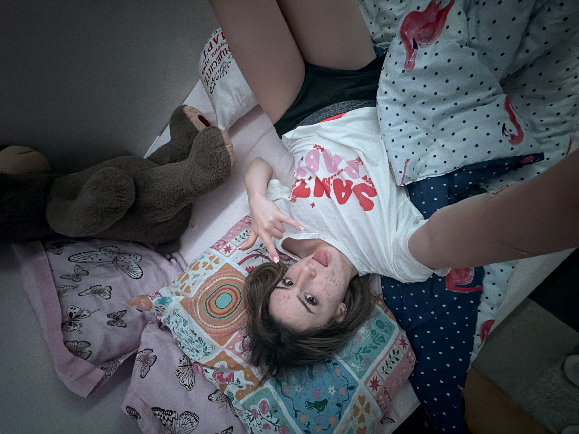 Casual bedroom photo session at home in Shumen