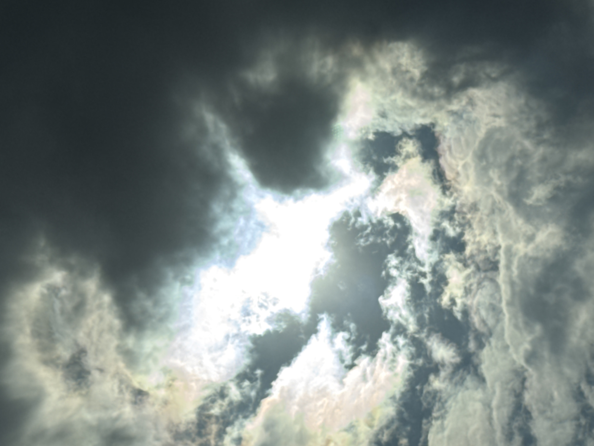 Dramatic cloudy sky observed in Losevo, Russia