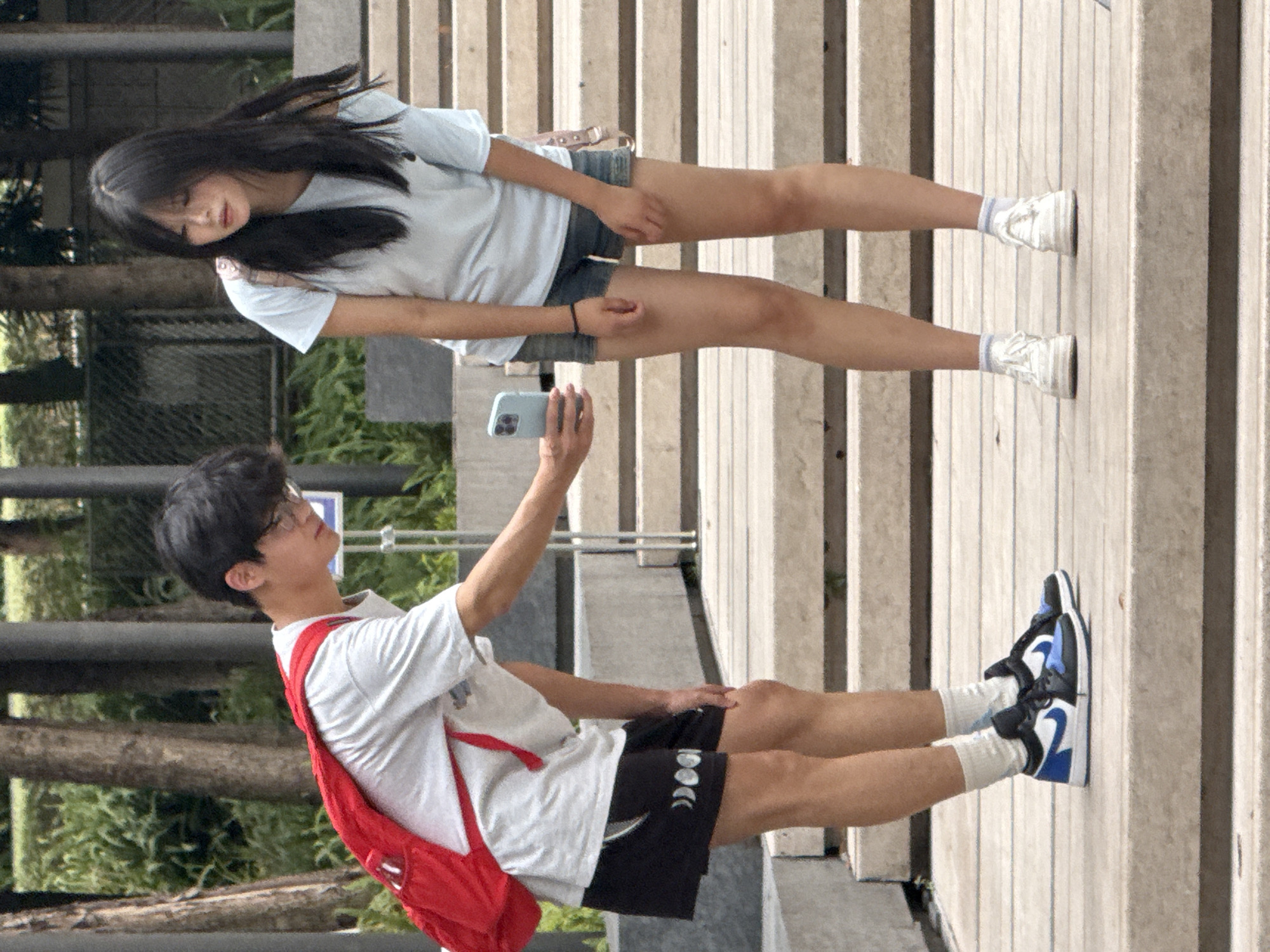 Morning street life around Raffles City in Chongqing's Yuzhong District