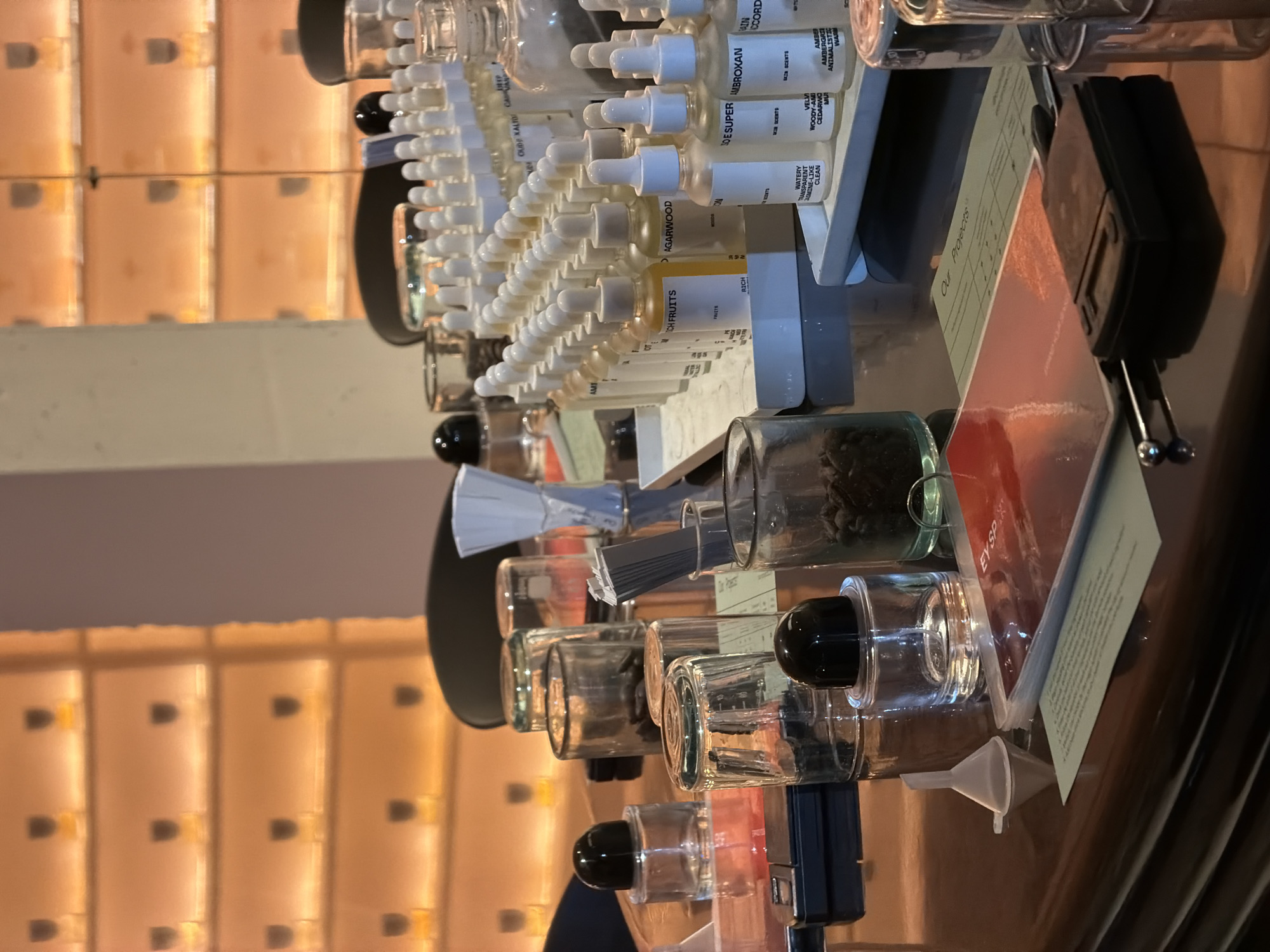 Inside a fragrance blending bar in Mengwi, Bali