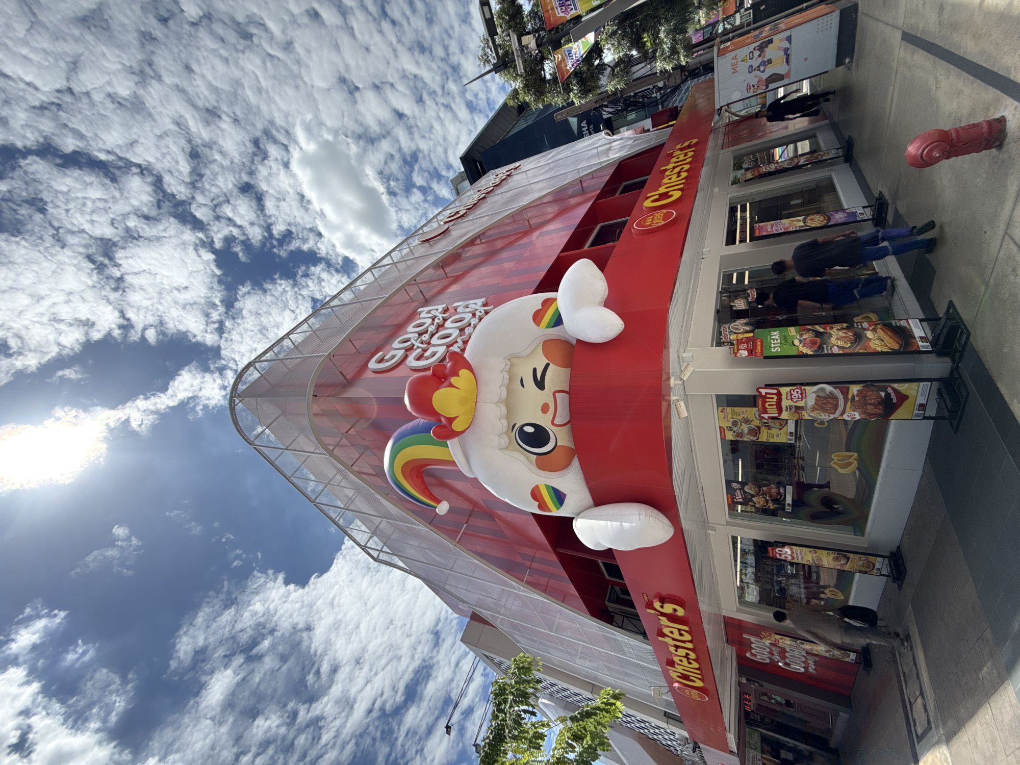 Bangkok streets lit up with Pride decorations and rainbow crosswalks