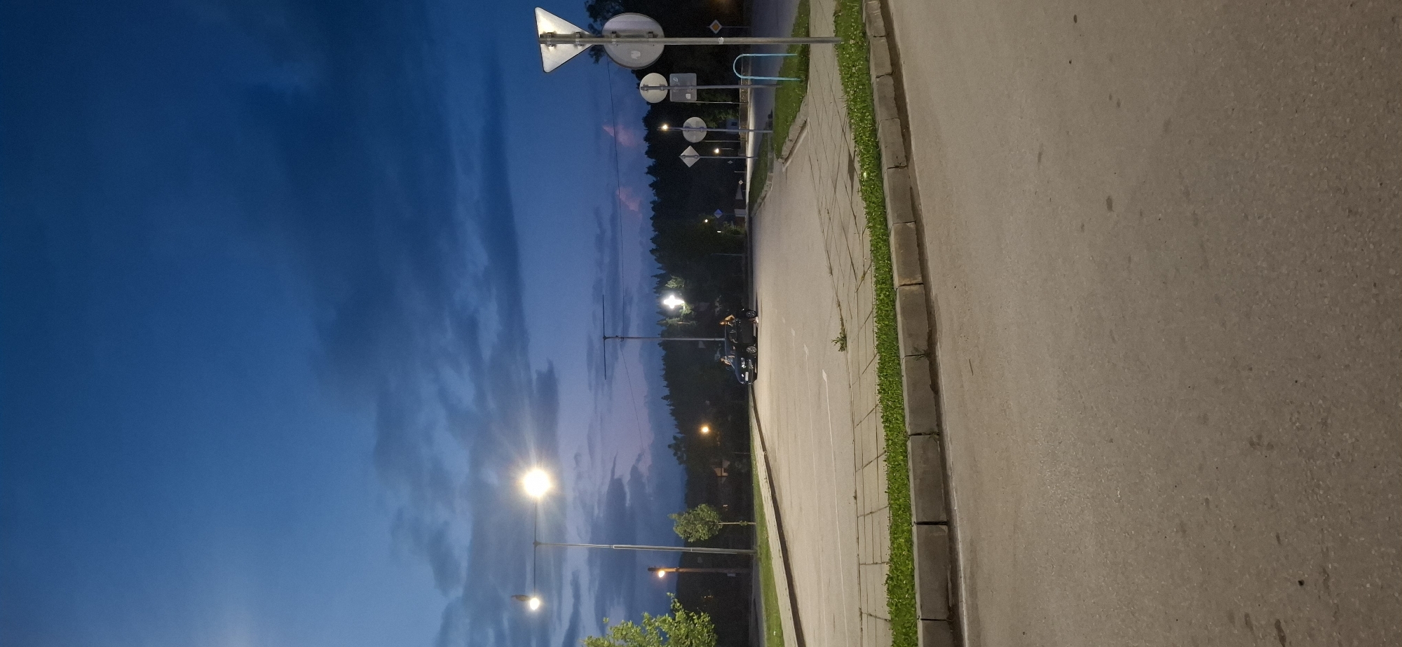 Evening sky transition observed in Bania, Bulgaria