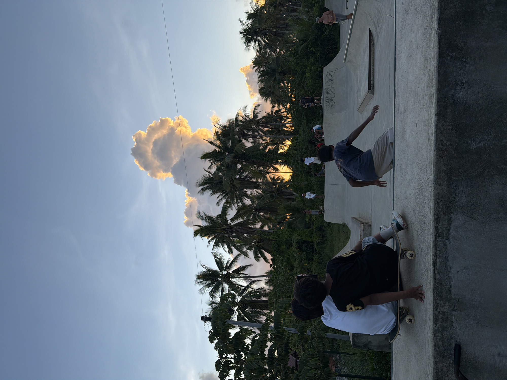 Skateboarders gather at sunset session in General Luna, Philippines