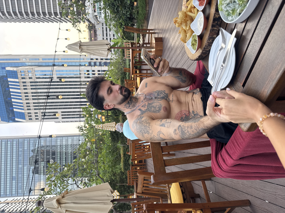 Leisure moments captured across Bangkok rooftop venues and hotel pools