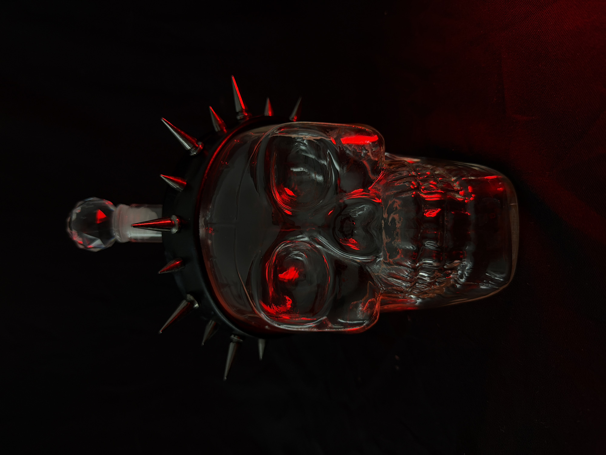 Gothic scene with red candles, tarot cards documented