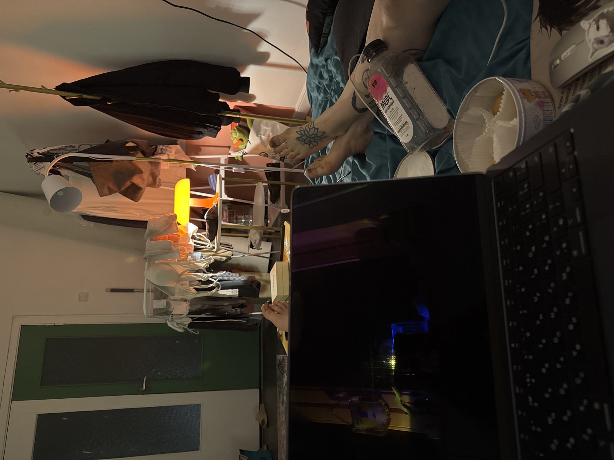 Casual evening at home in Moscow, jewelry and desk details