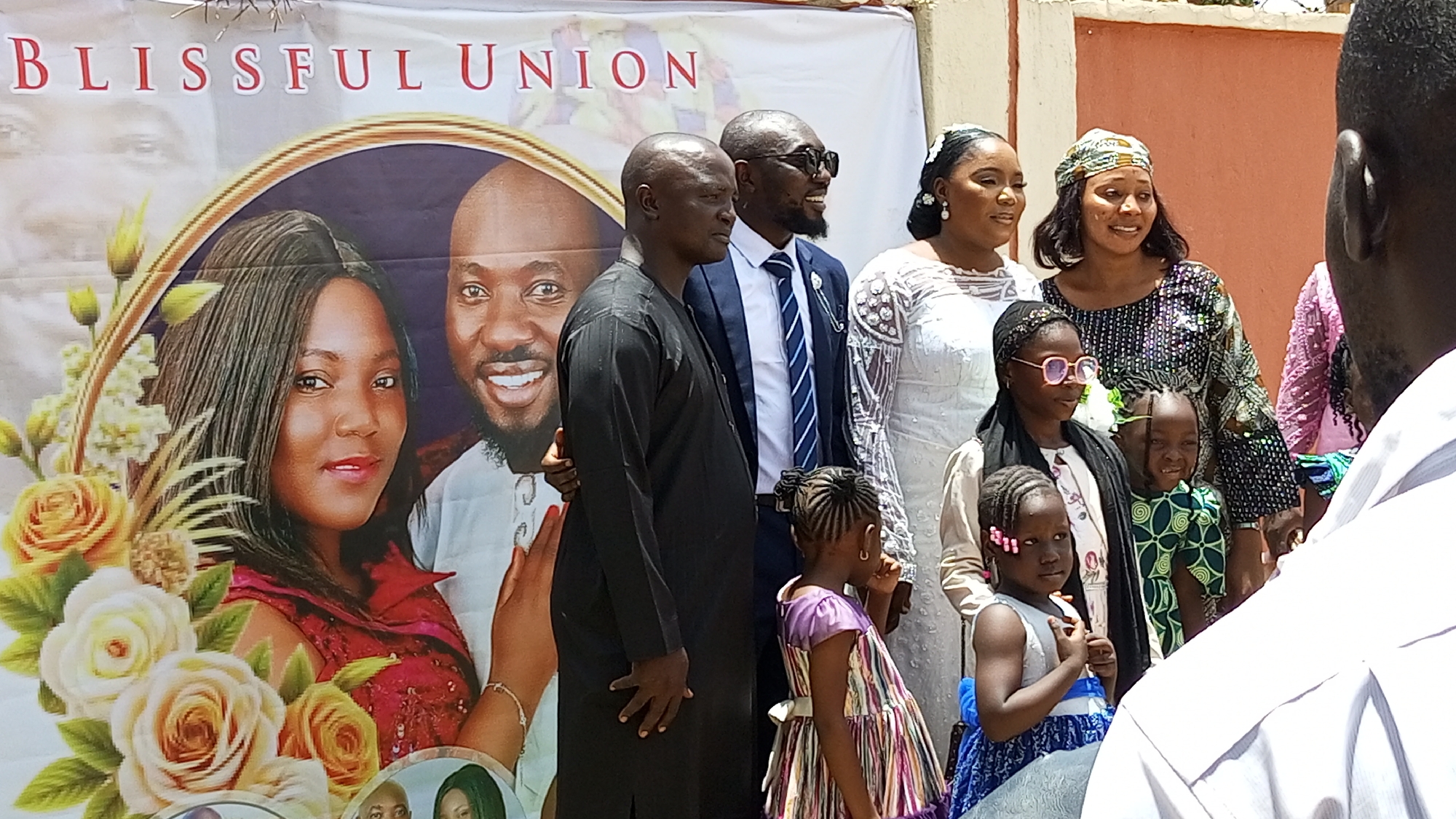 Wedding celebration held outdoors in Kakau, Nigeria