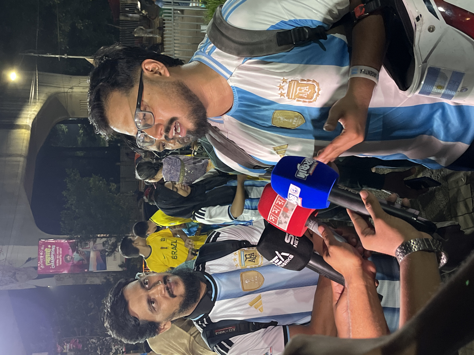 Dhaka streets fill with Argentina fans celebrating late into the night