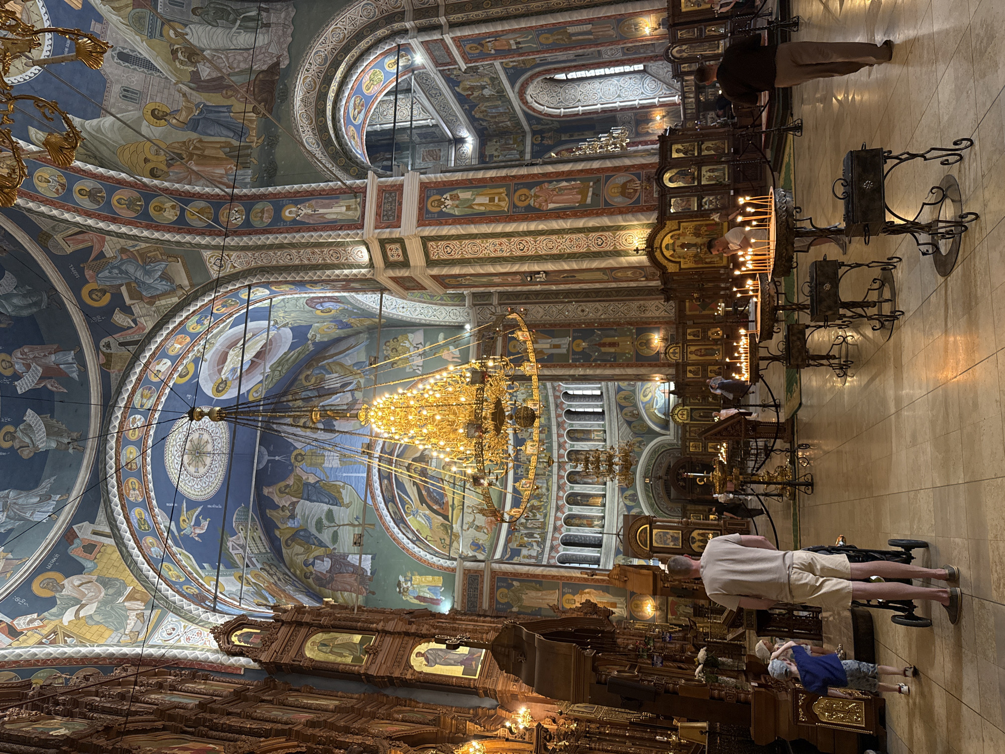 Visitor documents Alexander Nevsky Cathedral interior and exterior in Nizhny Novgorod