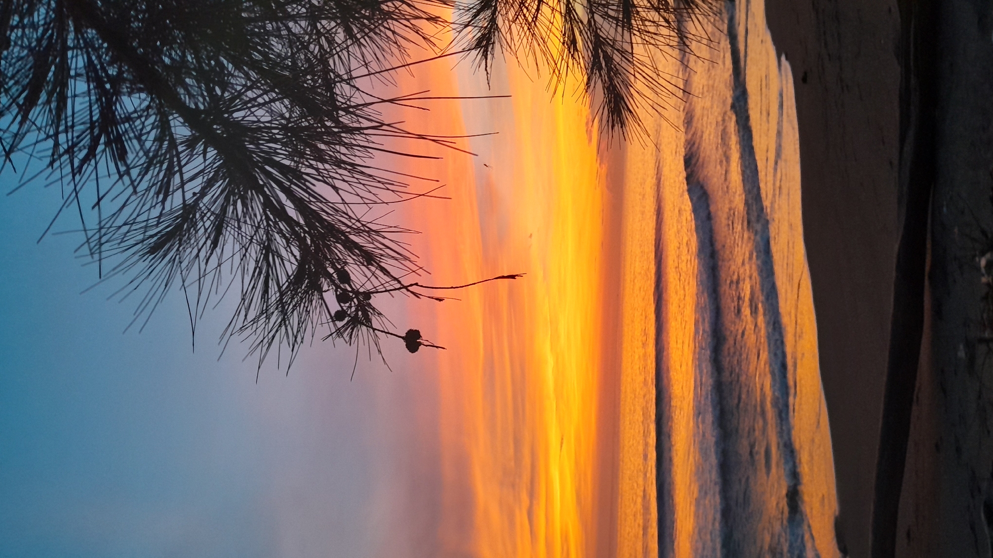 Sunset documented along Lhokseumawe coast, Indonesia