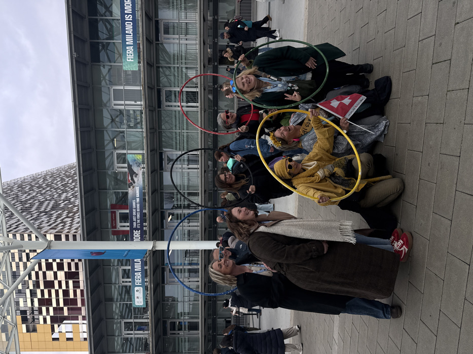 Visitors gather at Fiera Milano exhibition center in Rho