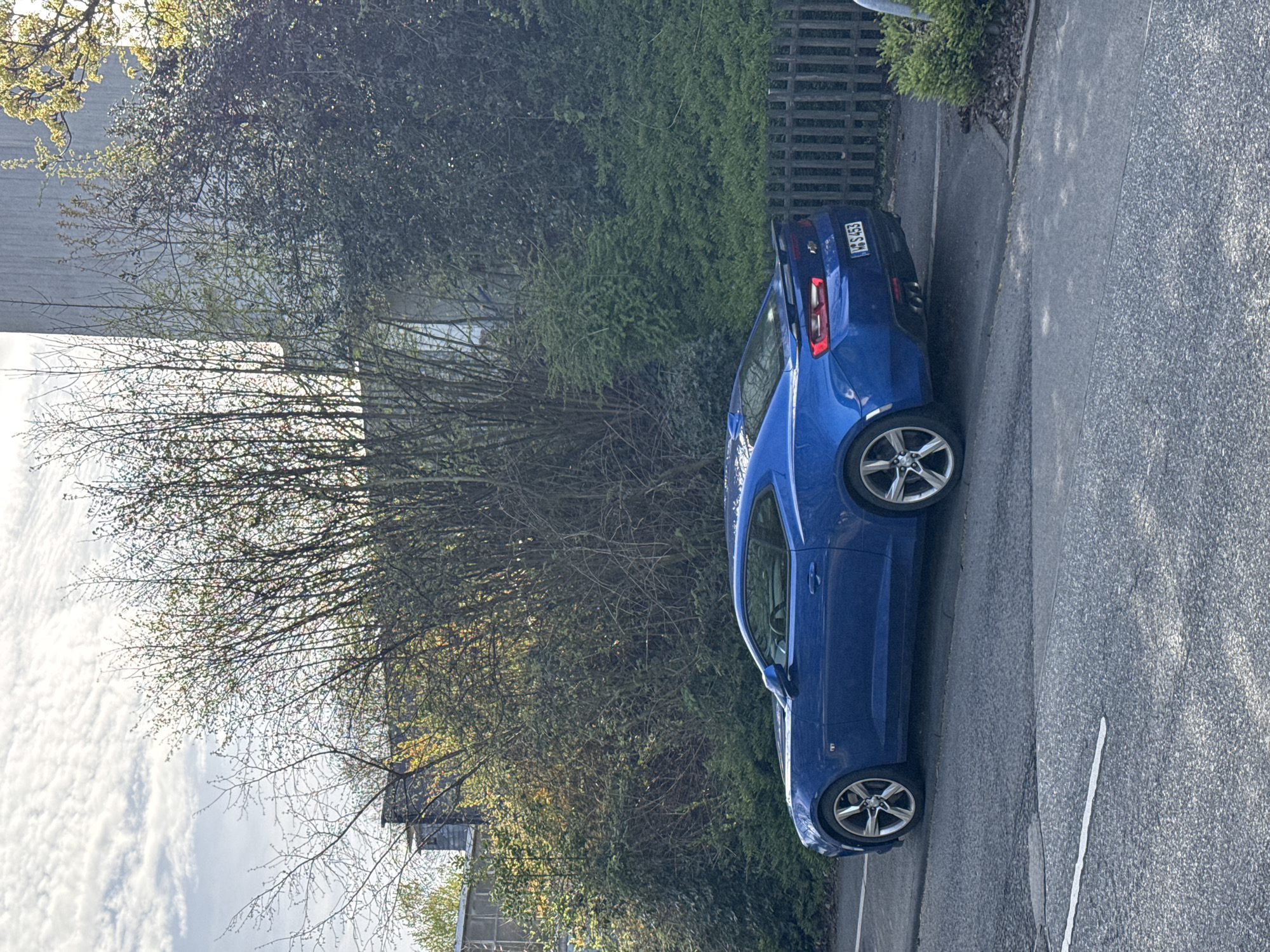 Blue Camaro spotted parked on Wuppertal roadside