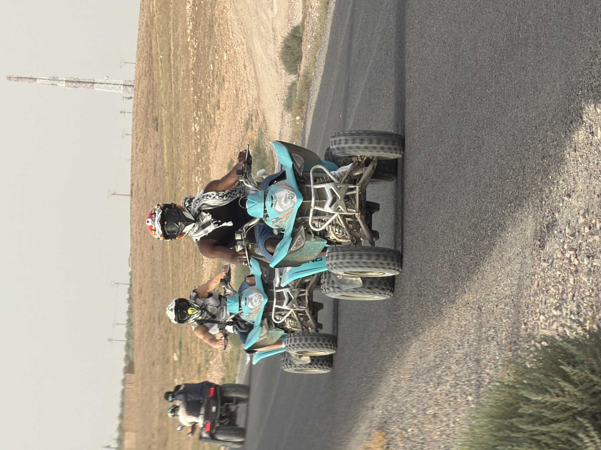 ATV ride through open Moroccan countryside near Douar Ait Daoud