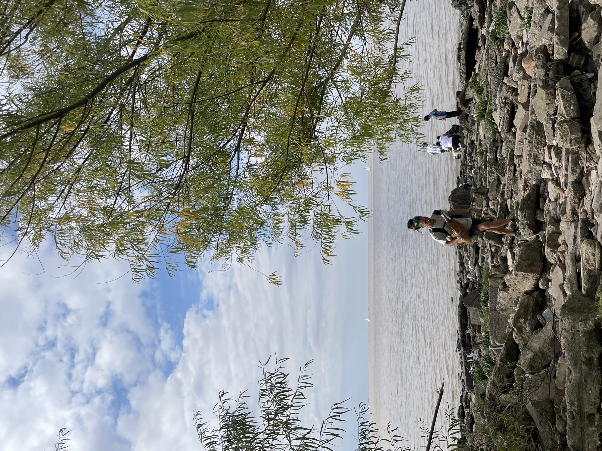 Afternoon scenes captured near Yrigoyen waterfront and park areas