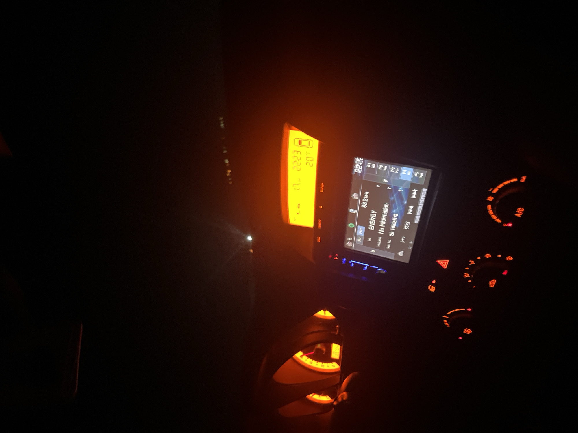 Nighttime drive documented through Blagoevgrad, Bulgaria dashboard views