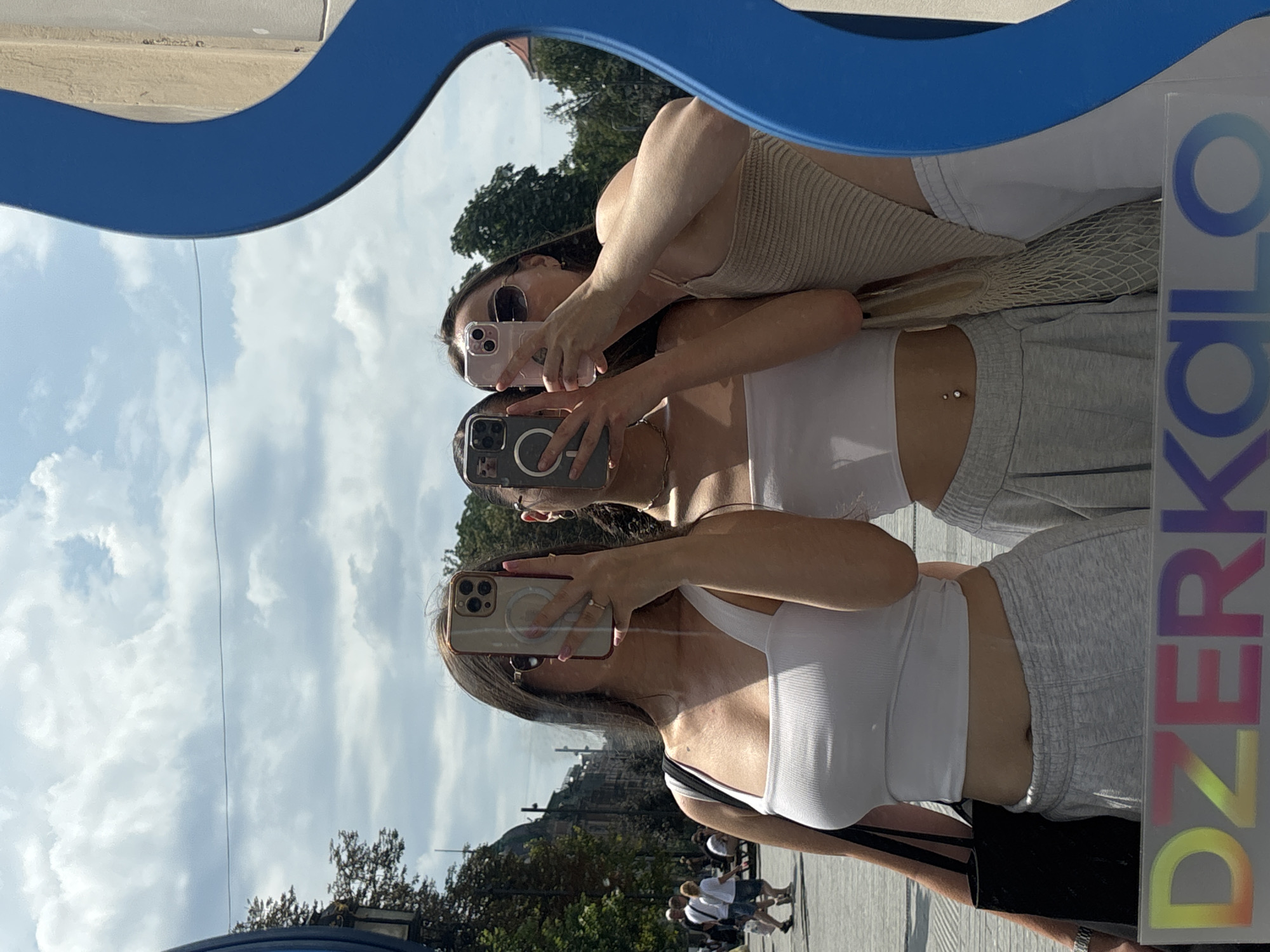 Mirror selfies and architecture at the Lviv Opera House