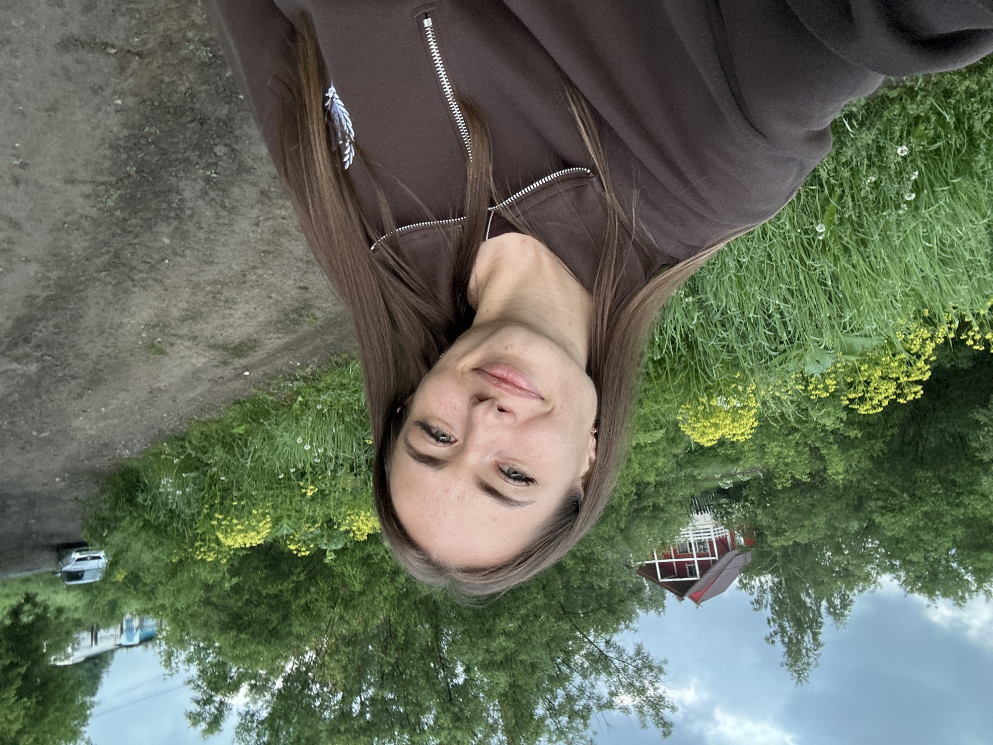 Woman documents sunset road trip with selfies and scenic views