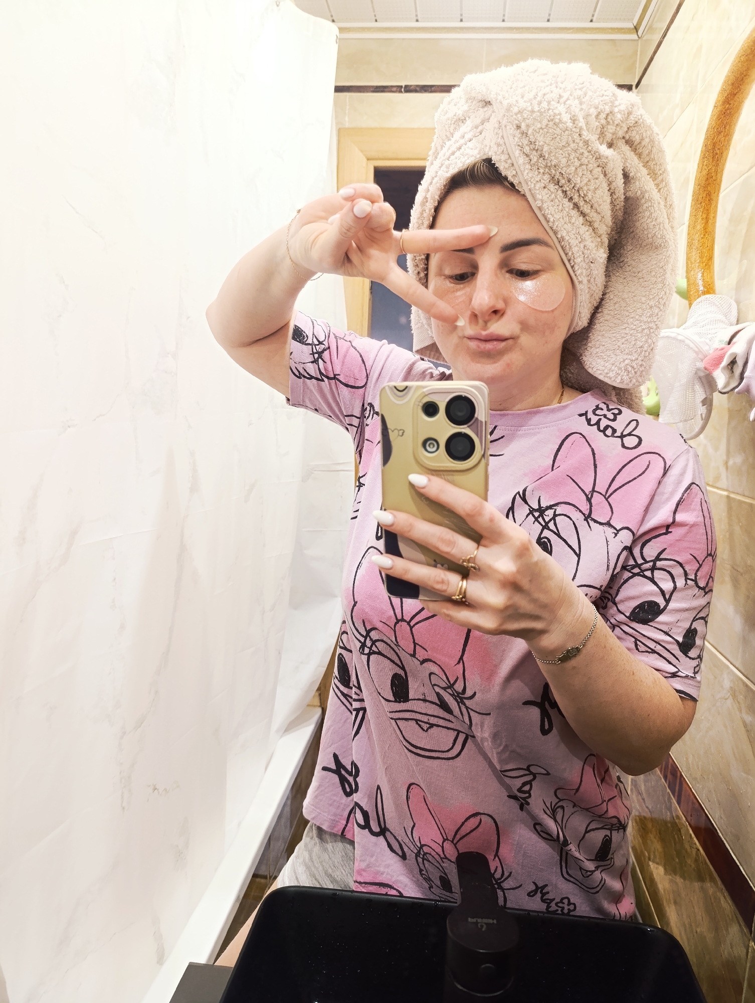 Morning domestic moments captured across urban location