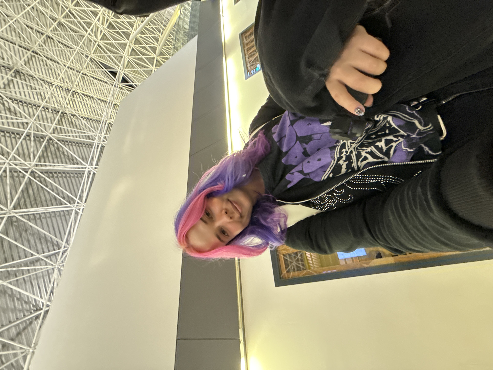 Colorfully-haired individual spotted in Podgorica building