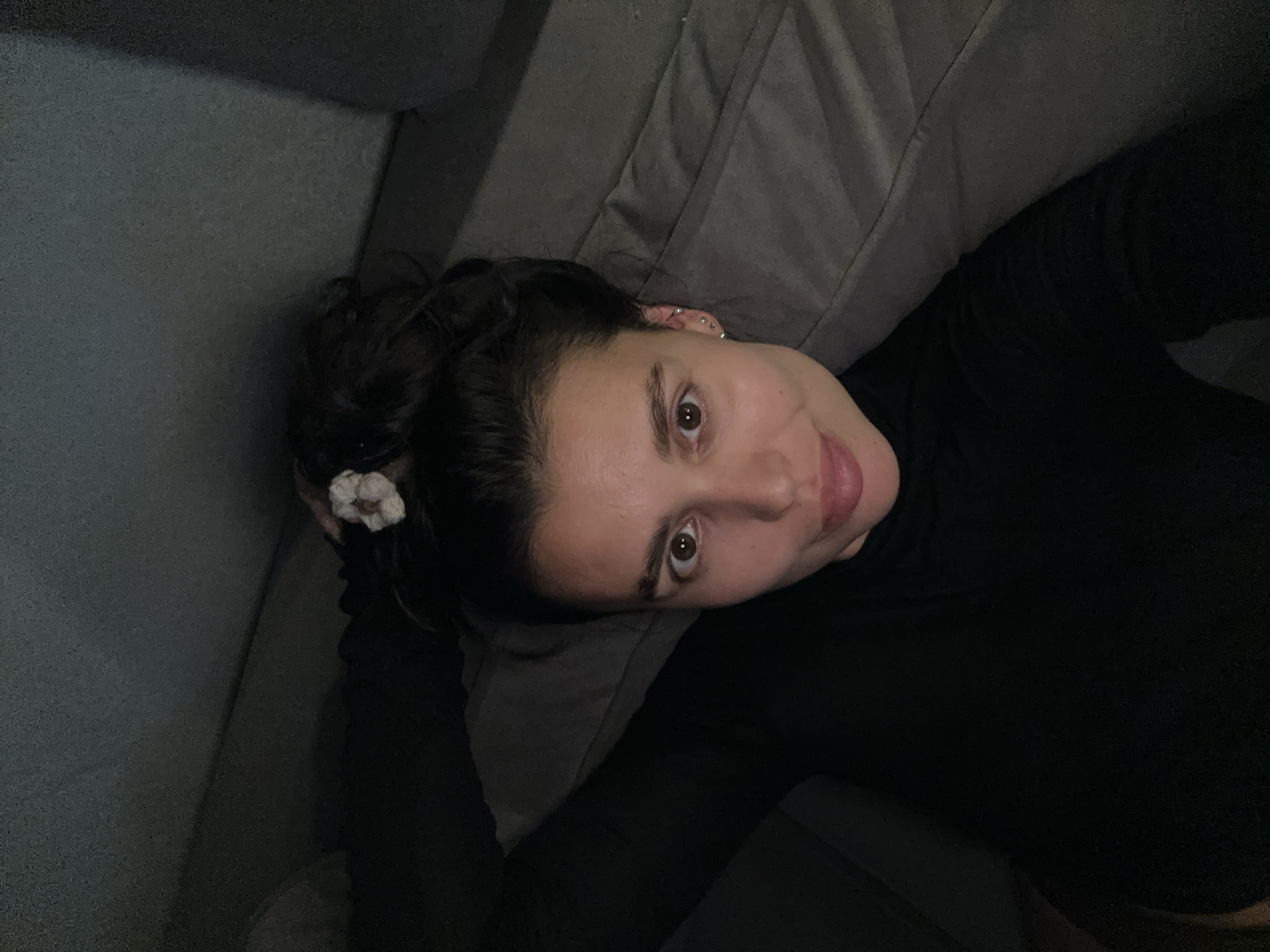 Relaxed evening self-portraits at home in Perm