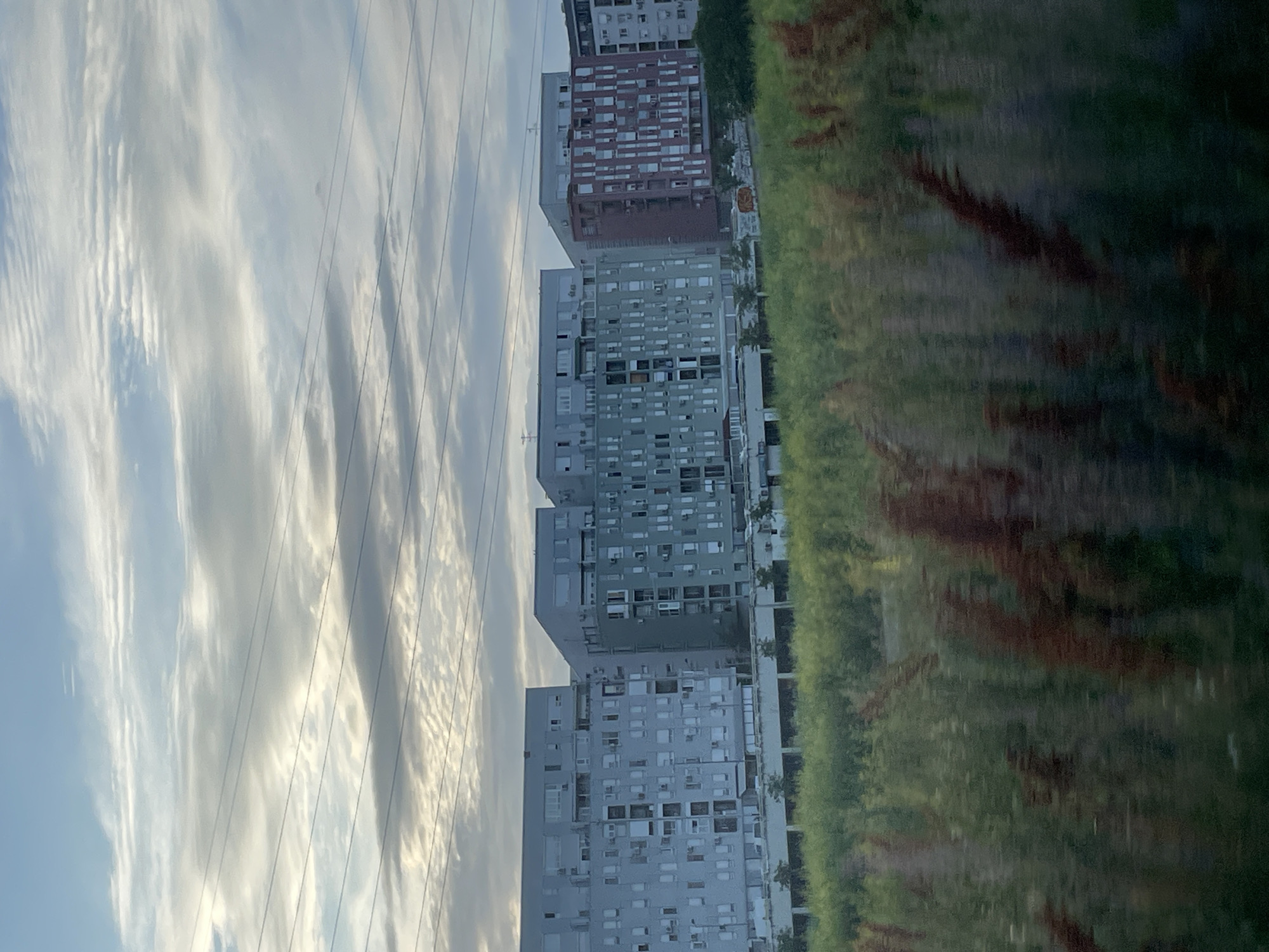 Dawn observations of Belgrade residential buildings under overcast skies