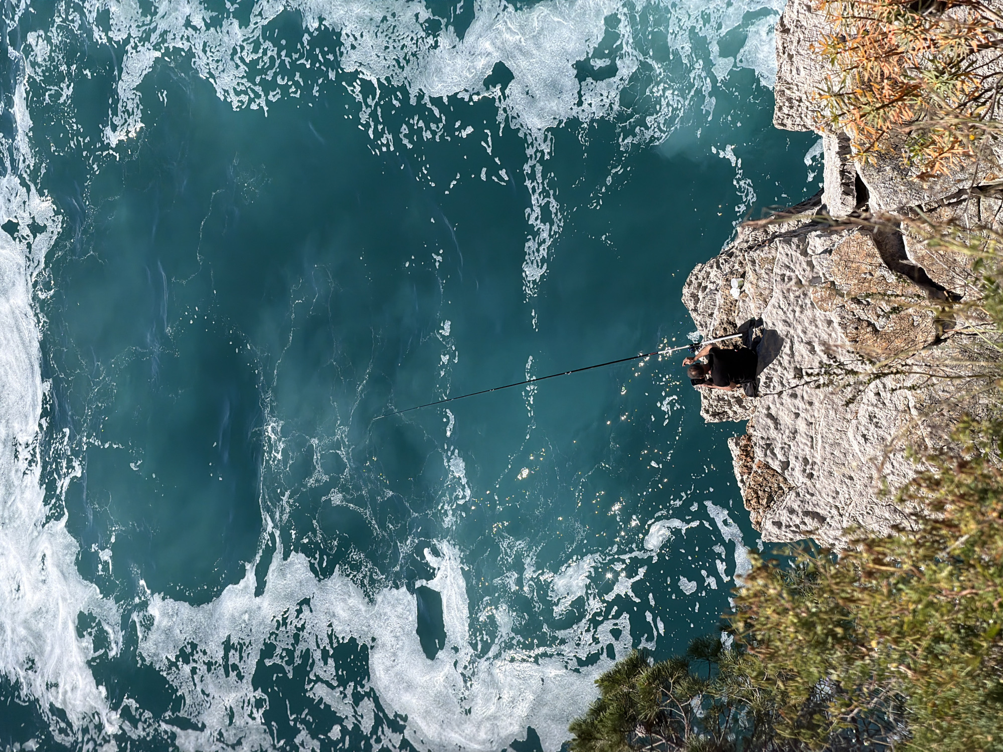 Morning coastal life captured along Montenegro's Adriatic shoreline