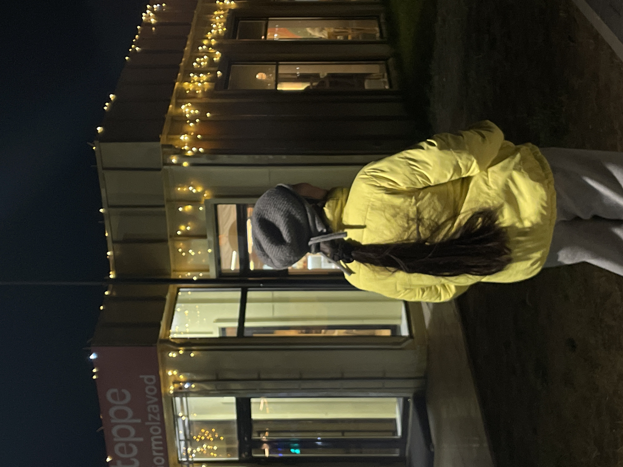 Evening illumination observed at Kokshetau commercial district
