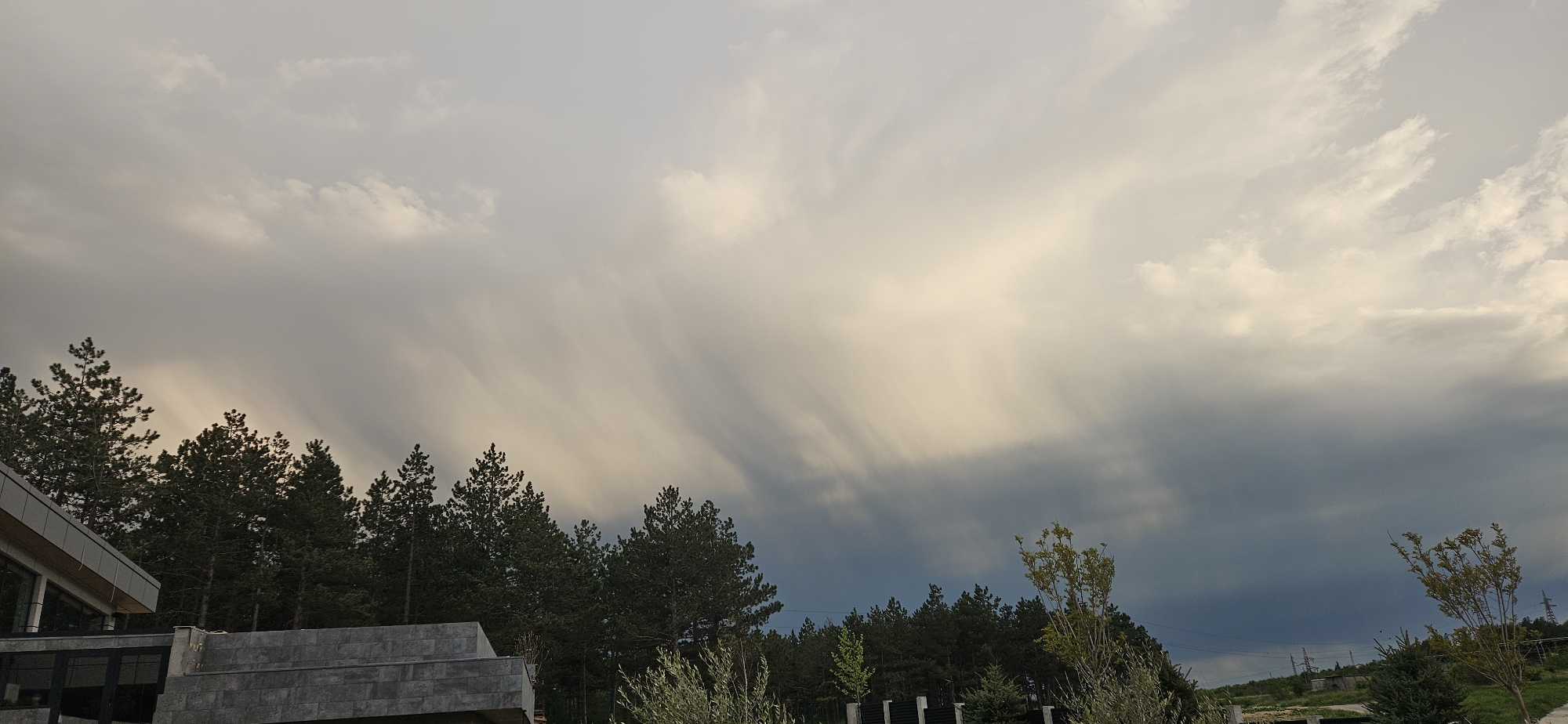 Dramatic storm clouds observed over mountainous region May 12