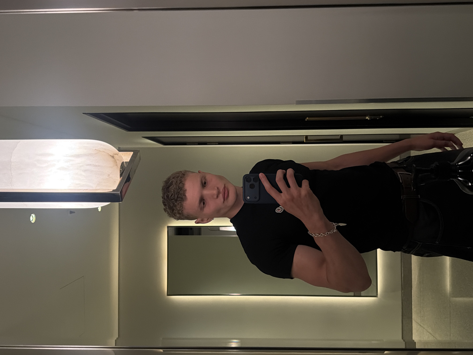 Casual mirror selfie in London