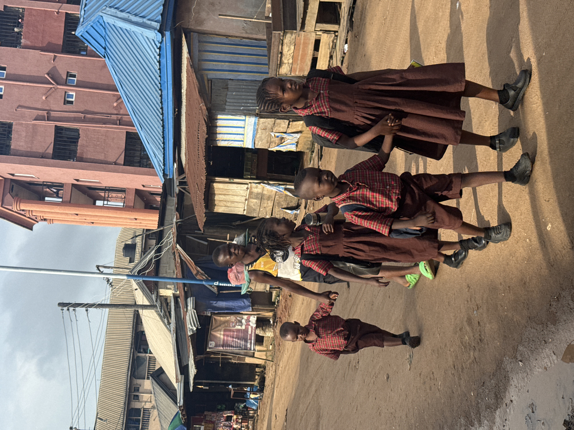 Morning scenes captured in Ihiagwa: schoolchildren and casual moments
