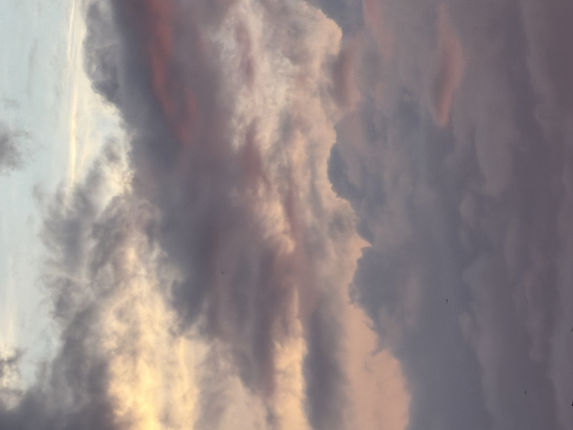 Dramatic sky formations observed over Bishkek during golden hour