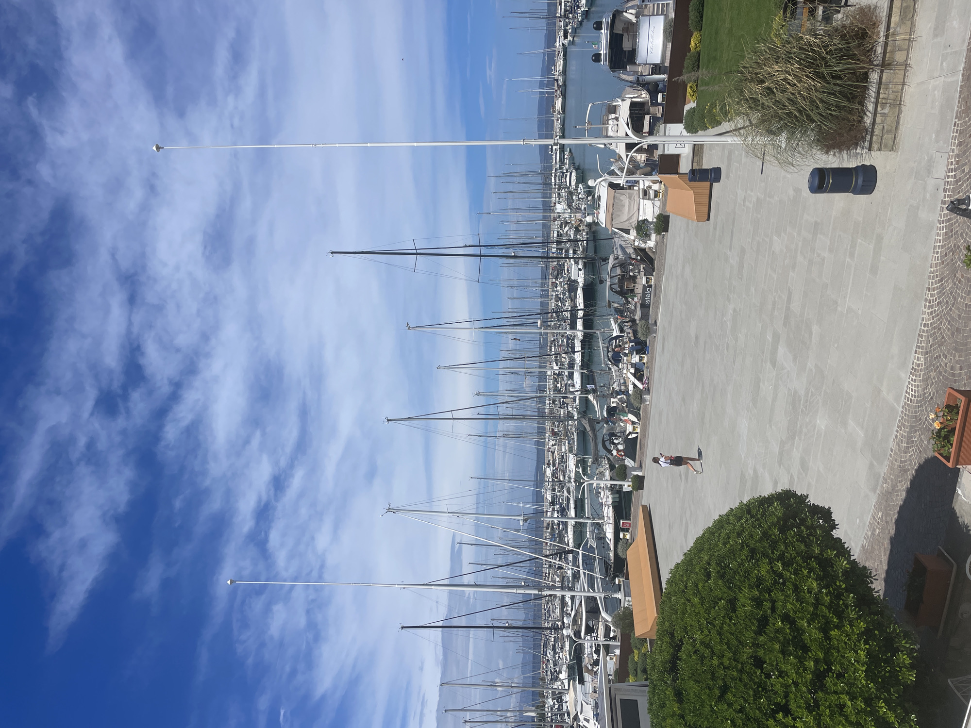 Lazy summer morning at Punta Ala marina with fresh cherries