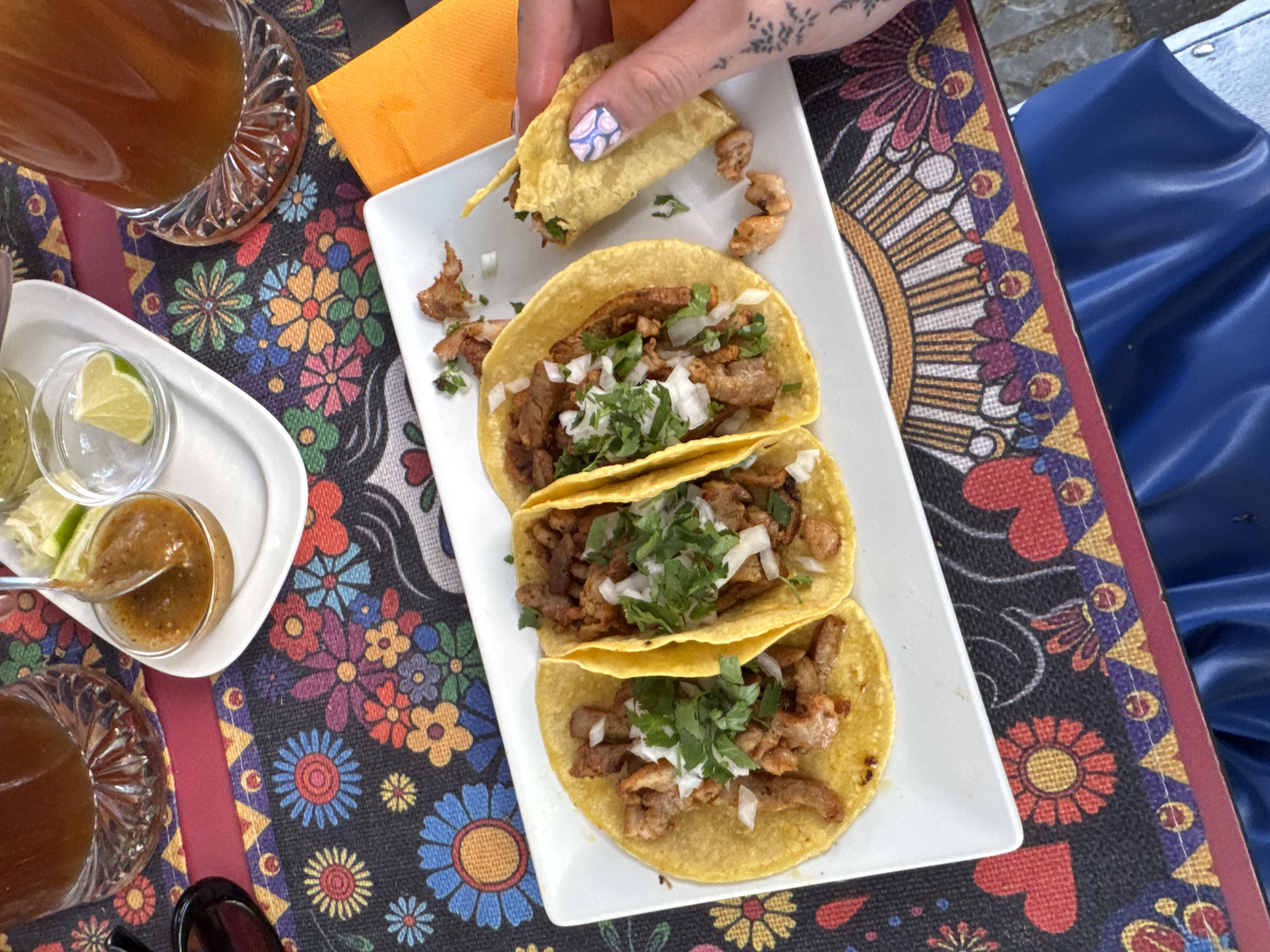Food scenes documented across Barcelona during afternoon hours