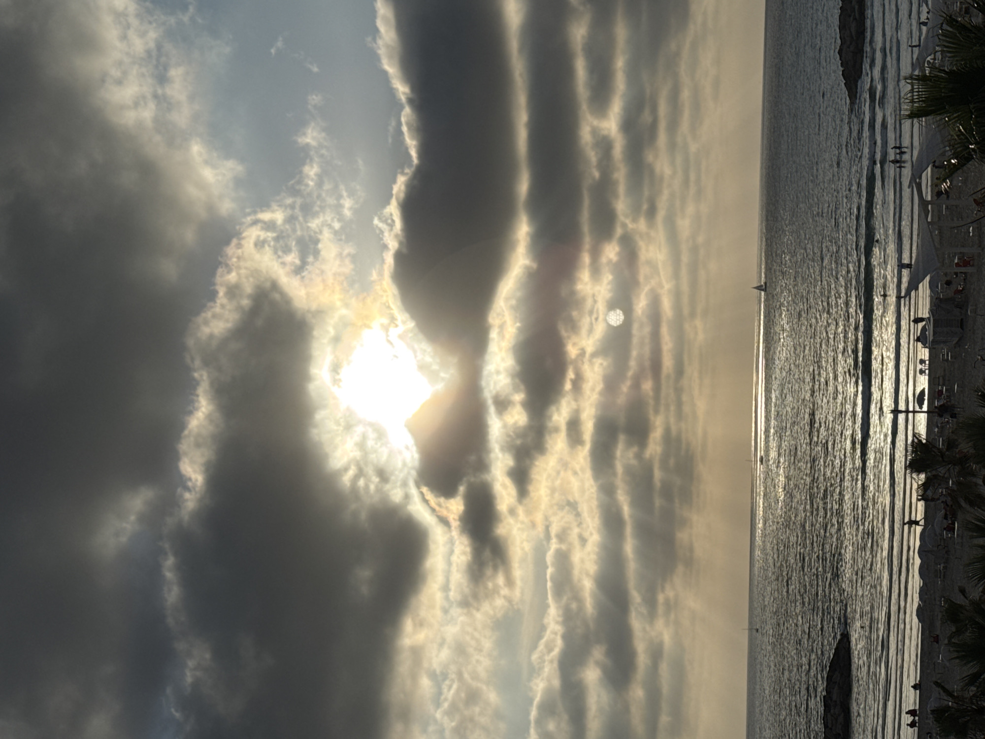 Cloudy sunset observed over Mediterranean Sea from Herzliya