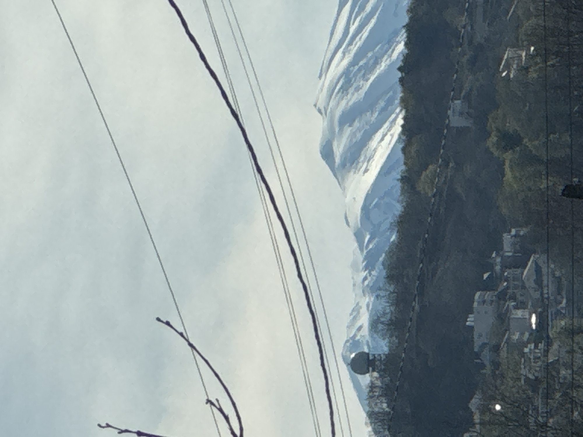 Snow-capped mountains and infrastructure captured in Sirius, Russia
