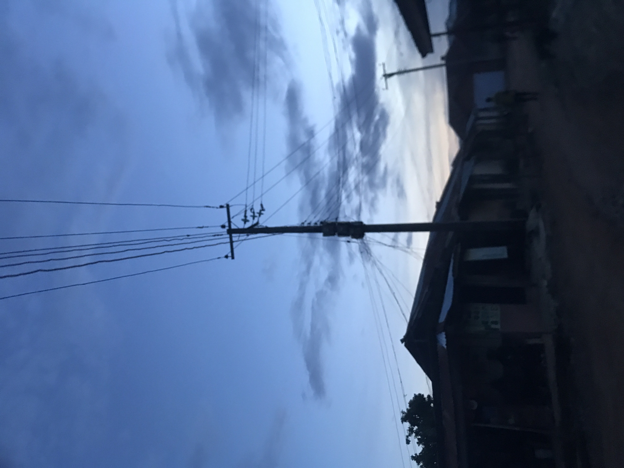 Twilight descends over Rafin Par Nigeria streets and buildings