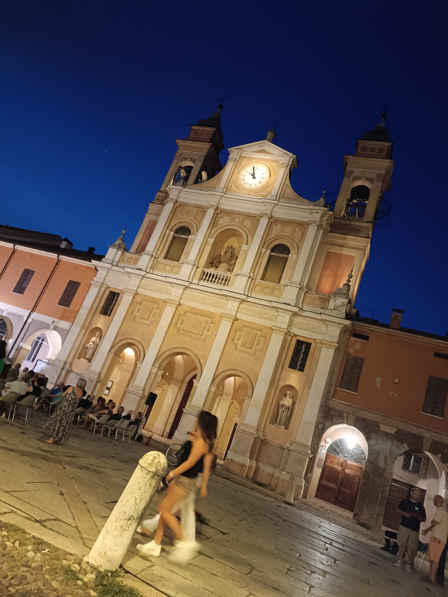 Live concert night in Guastalla's historic main square
