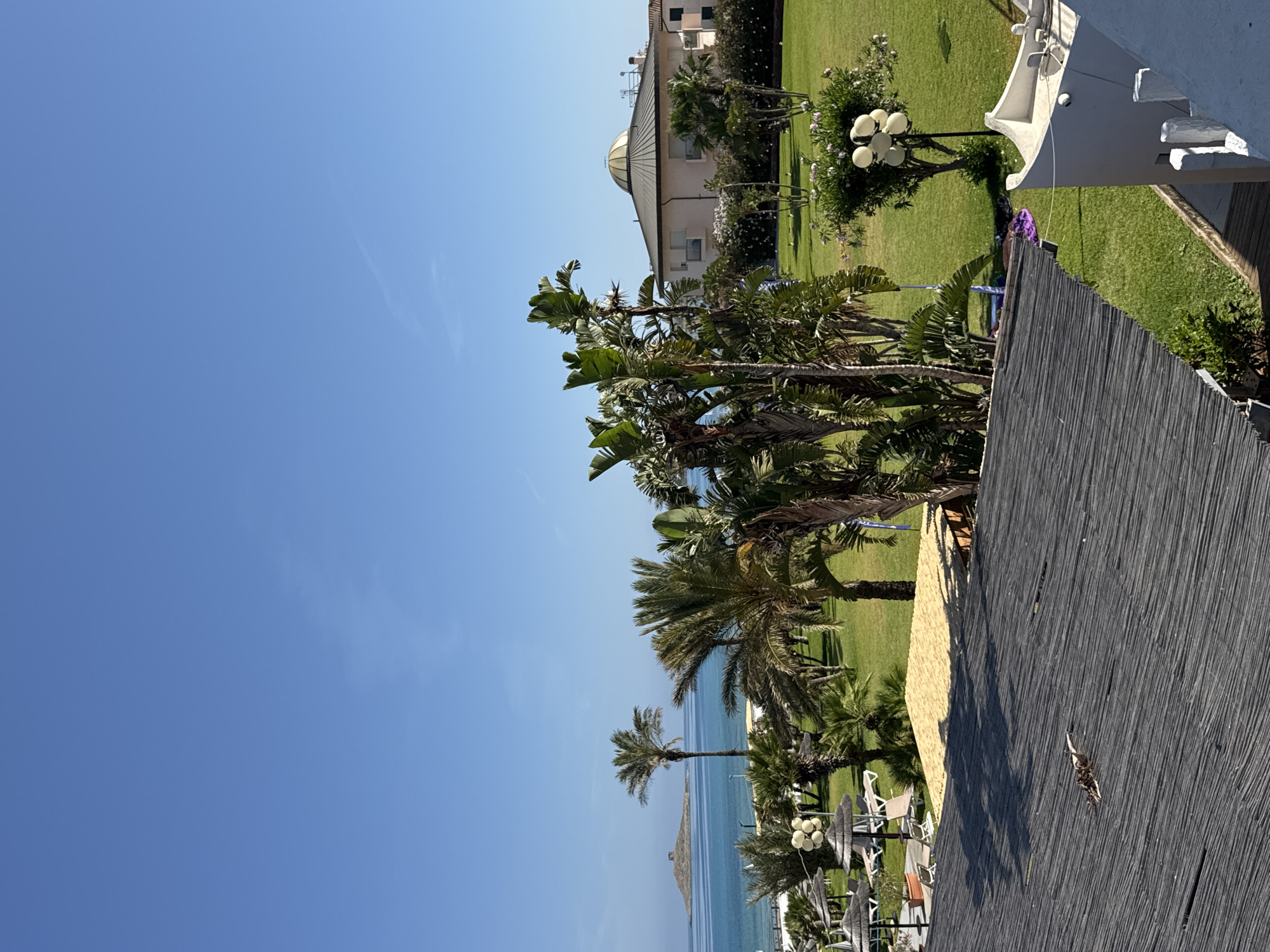 Morning maintenance at Italian coastal resorts near Palermo