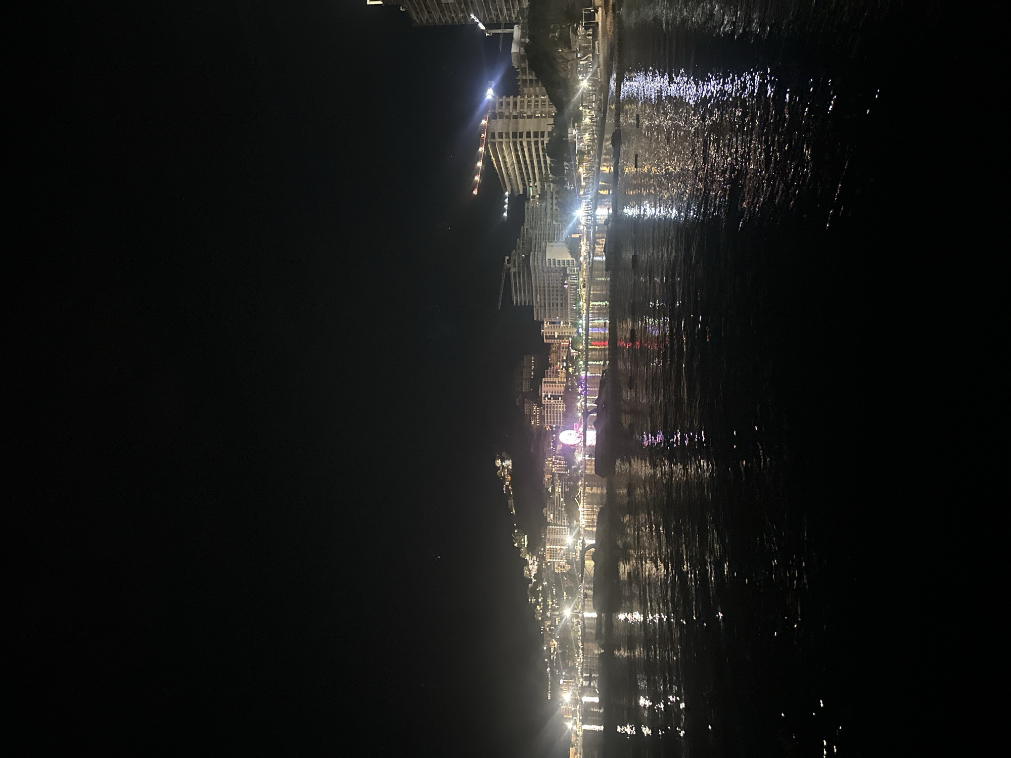 Nighttime construction activity observed along Budva Montenegro waterfront