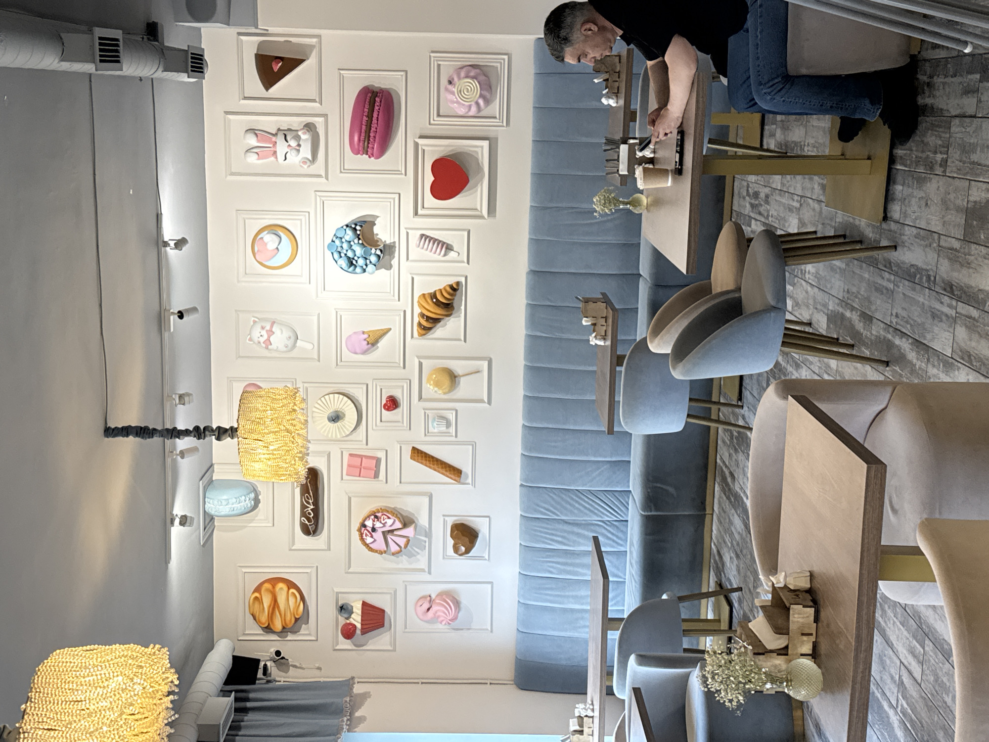 Cafe interior documented in Saint Petersburg with decorative details