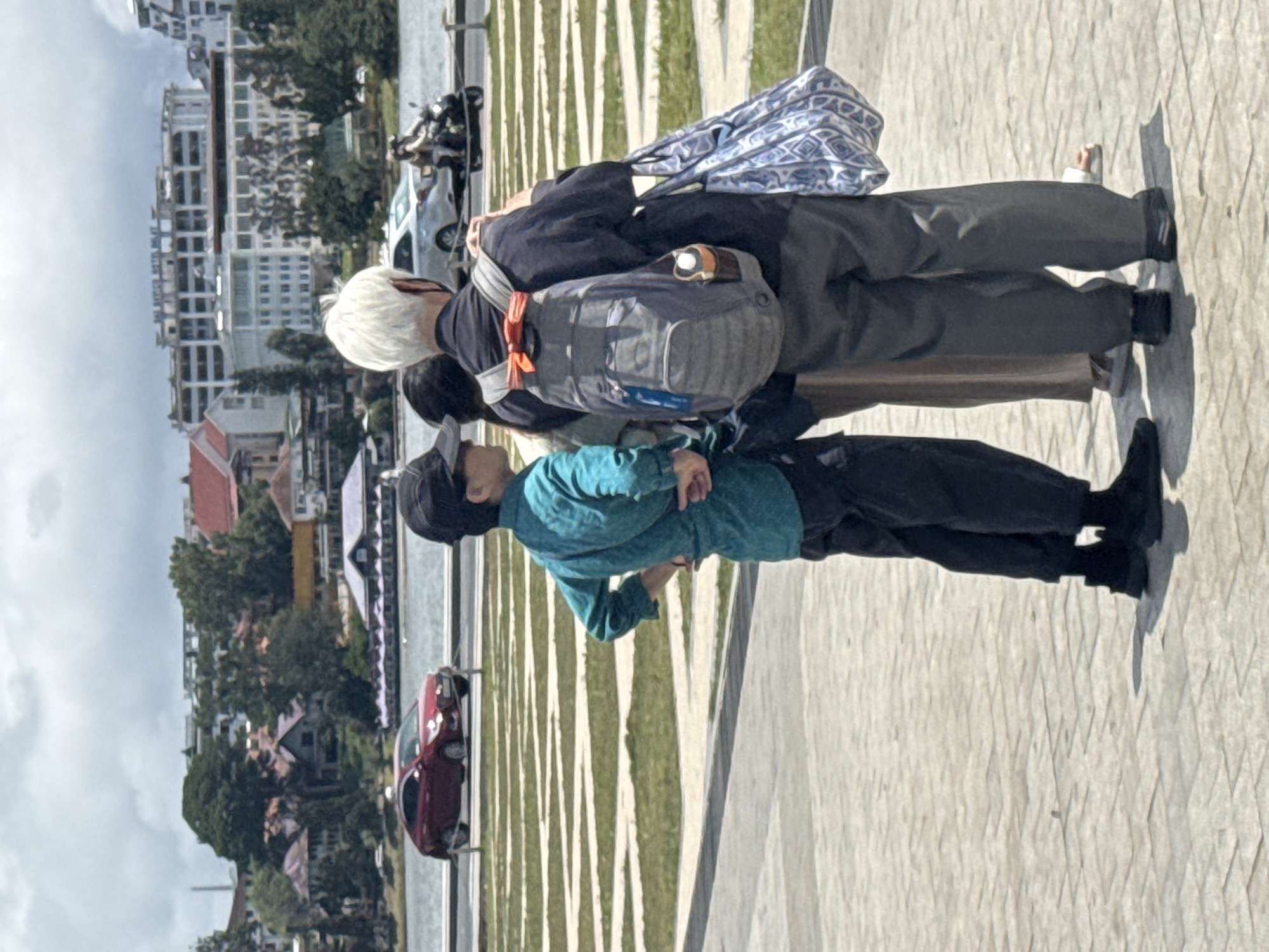 Morning crowd at Da Lat's iconic Cultural Center and lakeside