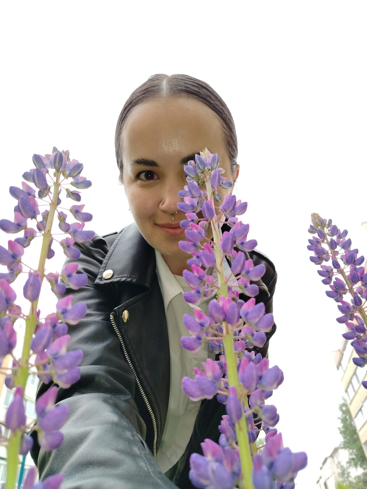 Woman documents daily life with selfies in Noviy, Russia