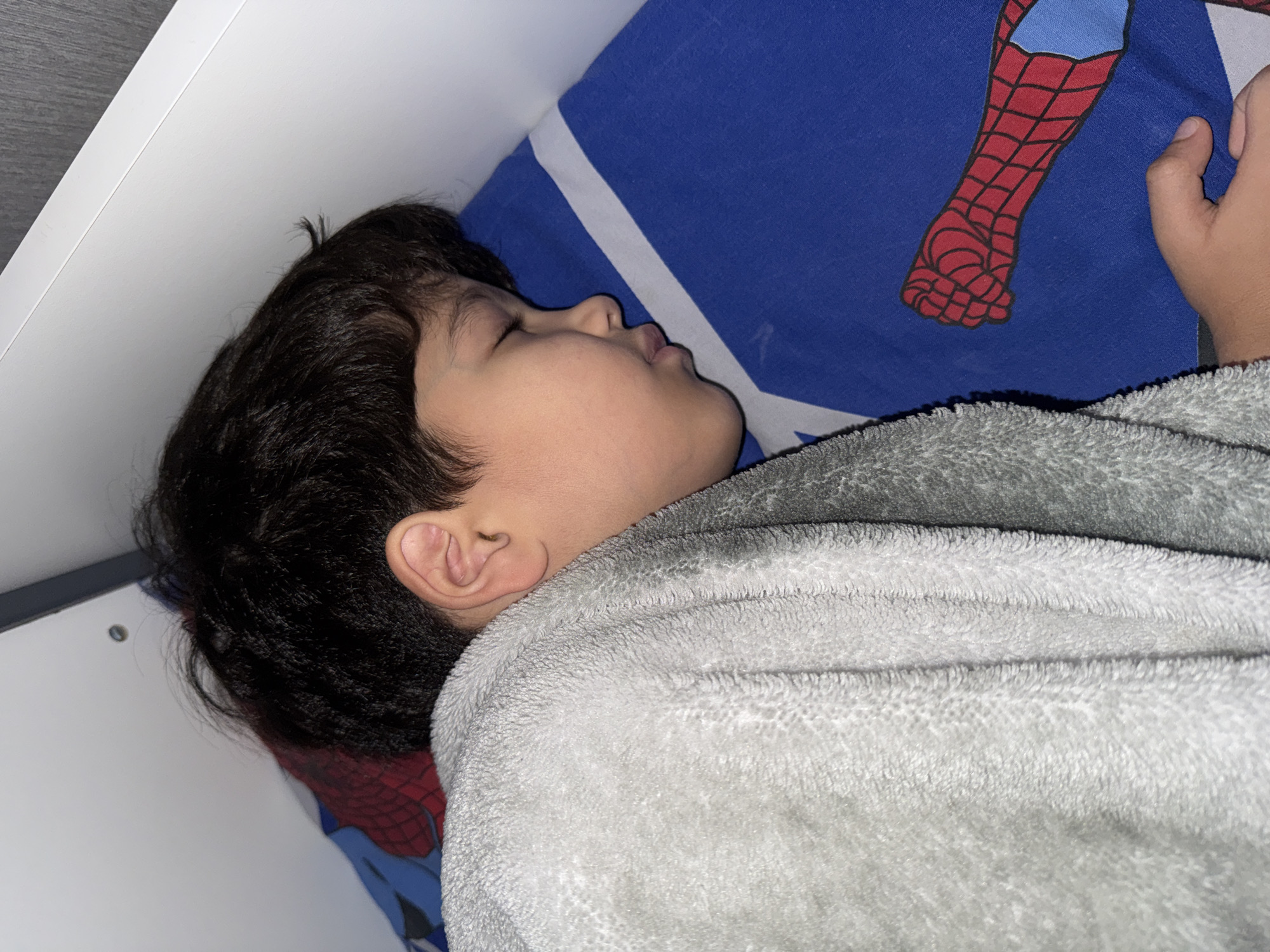Quiet nap time, multiple angles on a sleeping scene