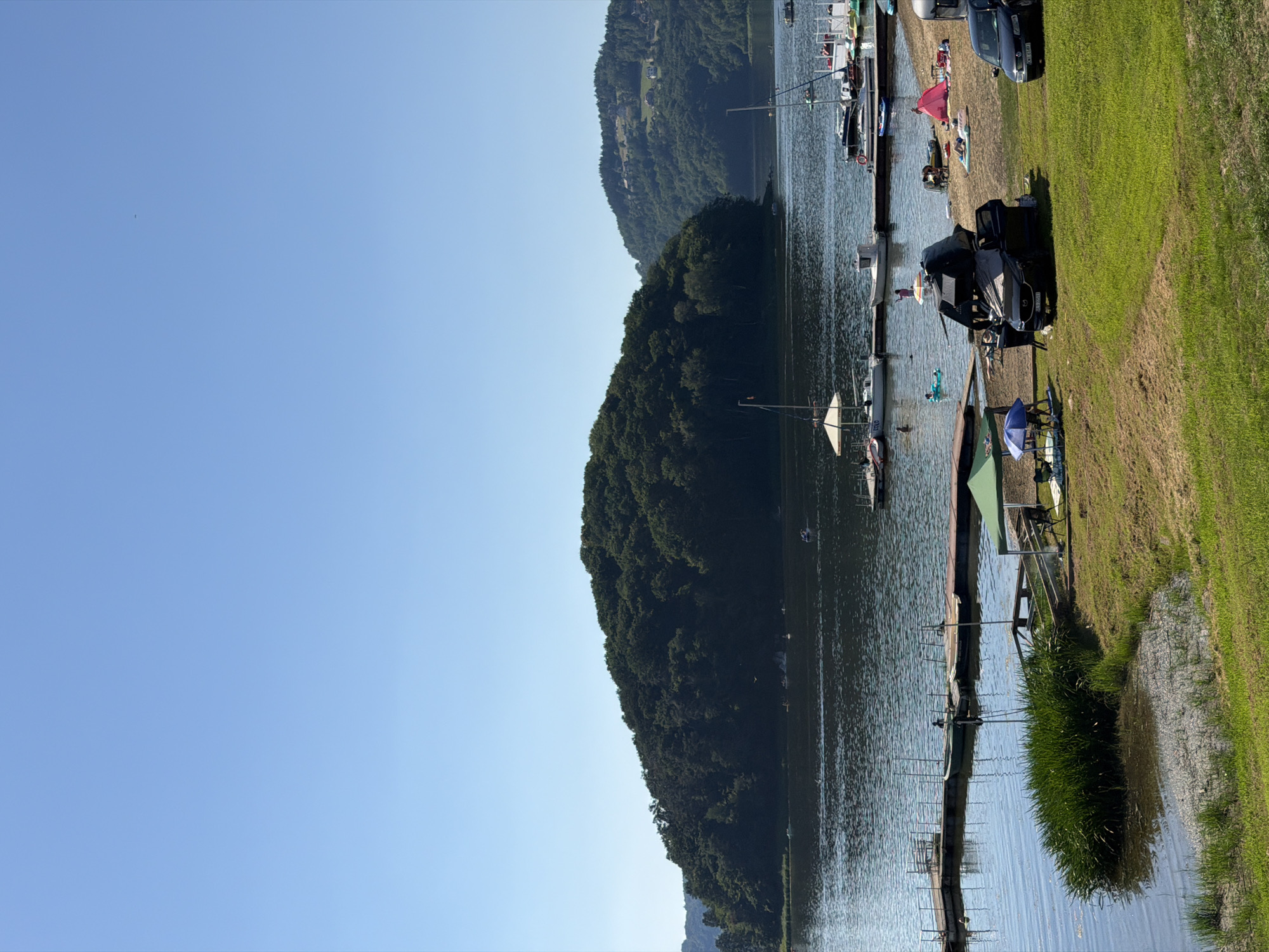 Lazy summer afternoon on Lake Rożnowskie, southern Poland