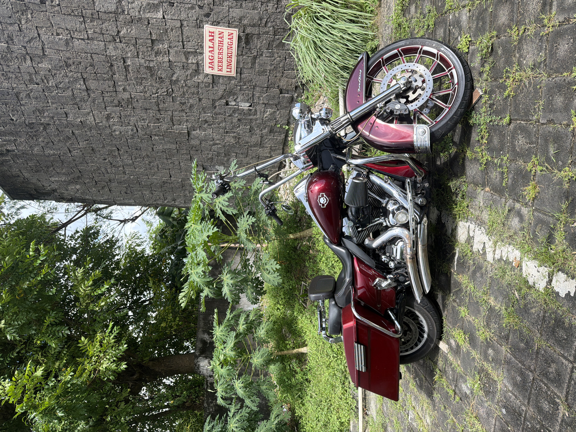 Motorcycle, dog, cloudy sky captured in brief morning sequence